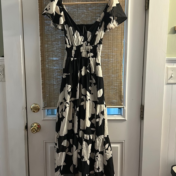 Anthropologie Floral Graphic Maxi Dress, Size XS Petite - Picture 3 of 3